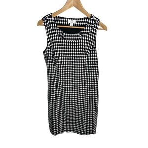 LOFT Black &‎ White Polka Dot Sheath Dress Size 10P